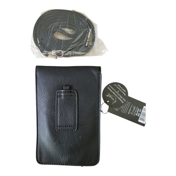 K. Carroll RFID Black Phone Bag with credit card slots crossbody - Picture 2 of 6